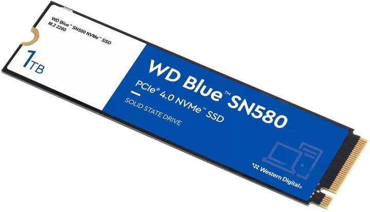 Накопитель SSD  1ТB WD Blue SN580 M.2 2280 PCIe 4.0 x4 3D TLC (WDS100T3B0E)