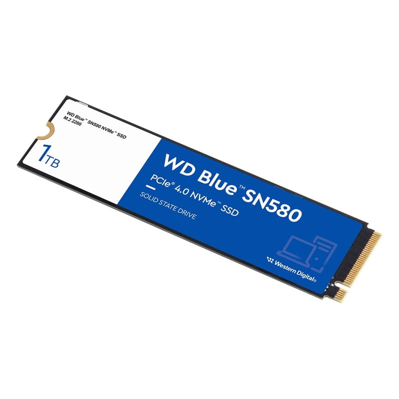 Накопитель SSD 1ТB WD Blue SN580 M.2 2280 PCIe 4.0 x4 3D TLC (WDS100T3B0E)