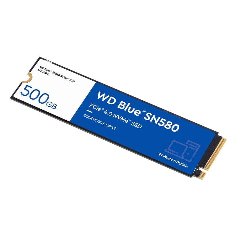 Накопичувач SSD  500GB WD Blue SN580 M.2 2280 PCIe 4.0 x4 3D TLC (WDS500G3B0E)