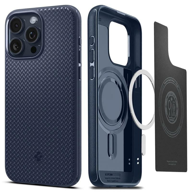 Чeхол-накладка Spigen Mag Armor MagFit для Apple iPhone 15 Pro Navy Blue (ACS06737)