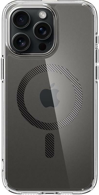 Чохол-накладка Spigen Ultra Hybrid MagFit для Apple iPhone 15 Pro Carbon Fiber (ACS06717)