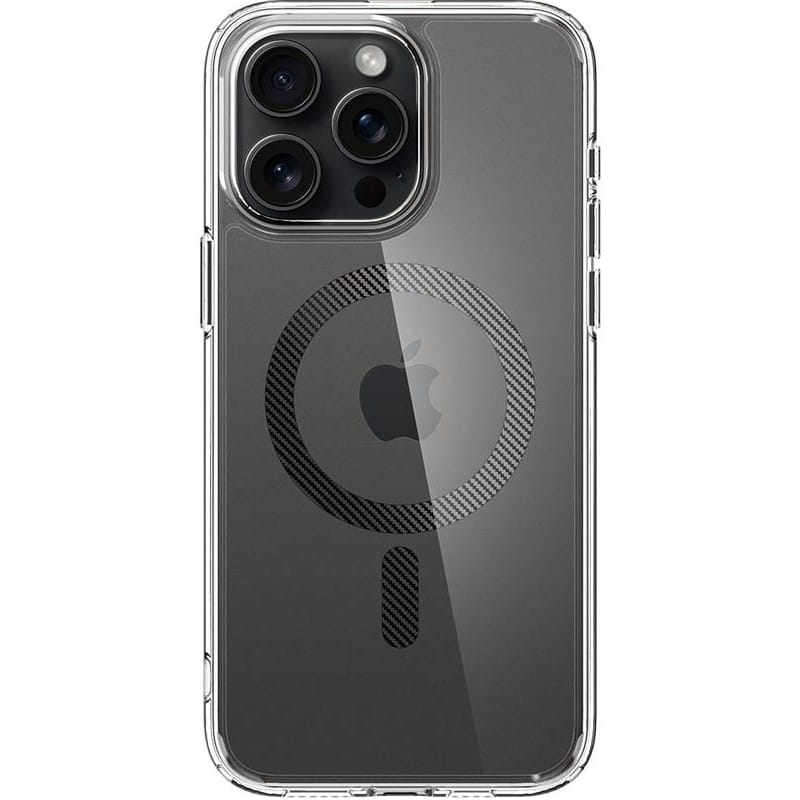 Чeхол-накладка Spigen Ultra Hybrid MagFit для Apple iPhone 15 Pro Carbon Fiber (ACS06717)