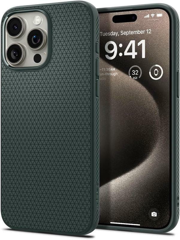 Чохол-накладка Spigen Liquid Air для Apple iPhone 15 Pro Abyss Green (ACS06706)