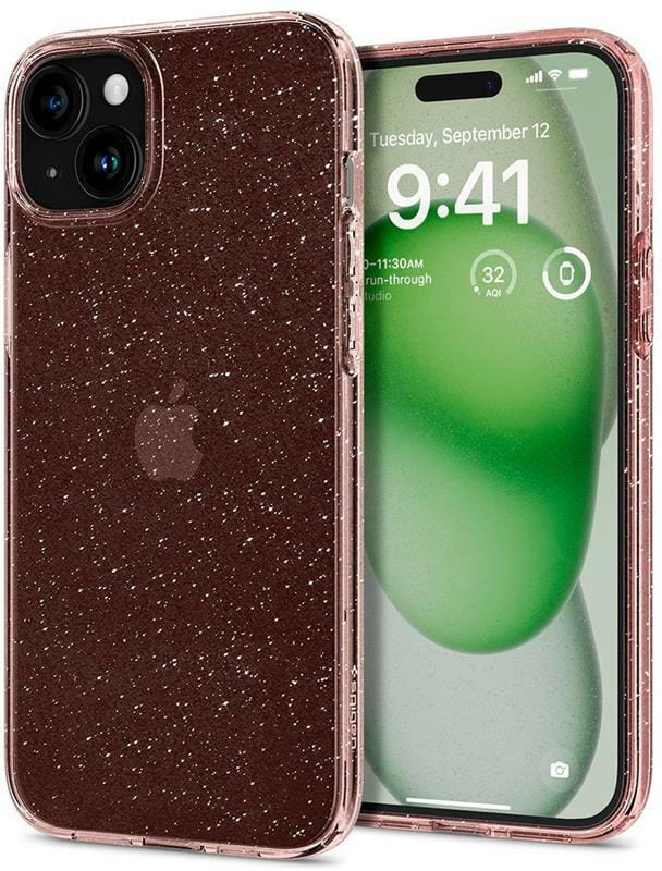 Чохол-накладка Spigen Liquid Crystal Glitter для Apple iPhone 15 Plus Rose Quartz (ACS06649)