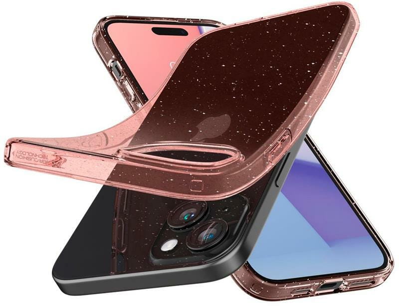 Чохол-накладка Spigen Liquid Crystal Glitter для Apple iPhone 15 Plus Rose Quartz (ACS06649)