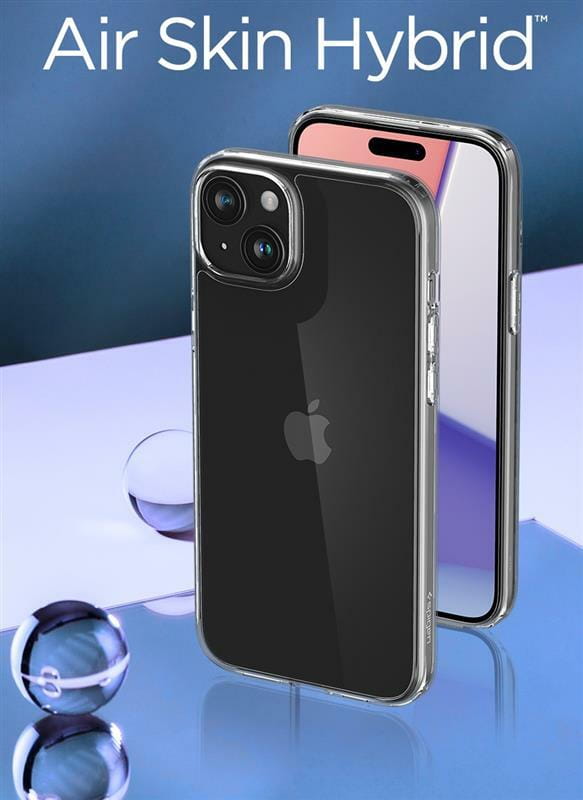 Чeхол-накладка Spigen Air Skin Hybrid для Apple iPhone 15 Plus Crystal Clear (ACS06645)