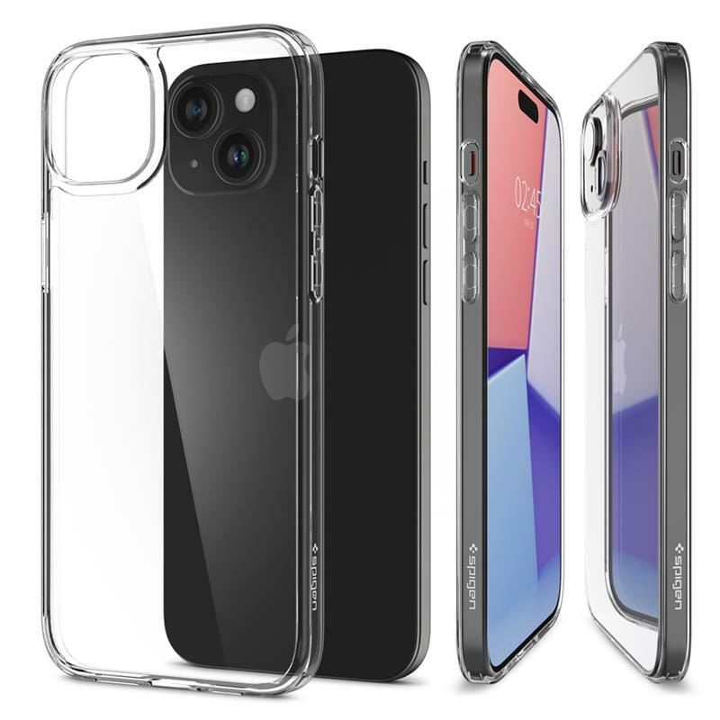Чeхол-накладка Spigen Air Skin Hybrid для Apple iPhone 15 Plus Crystal Clear (ACS06645)