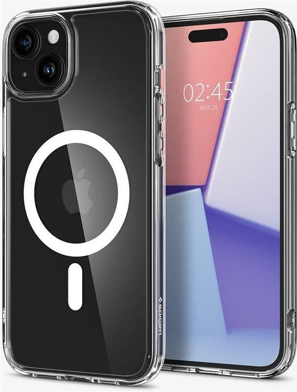 Чeхол-накладка Spigen Ultra Hybrid MagFit для Apple iPhone 15 White (ACS06802)