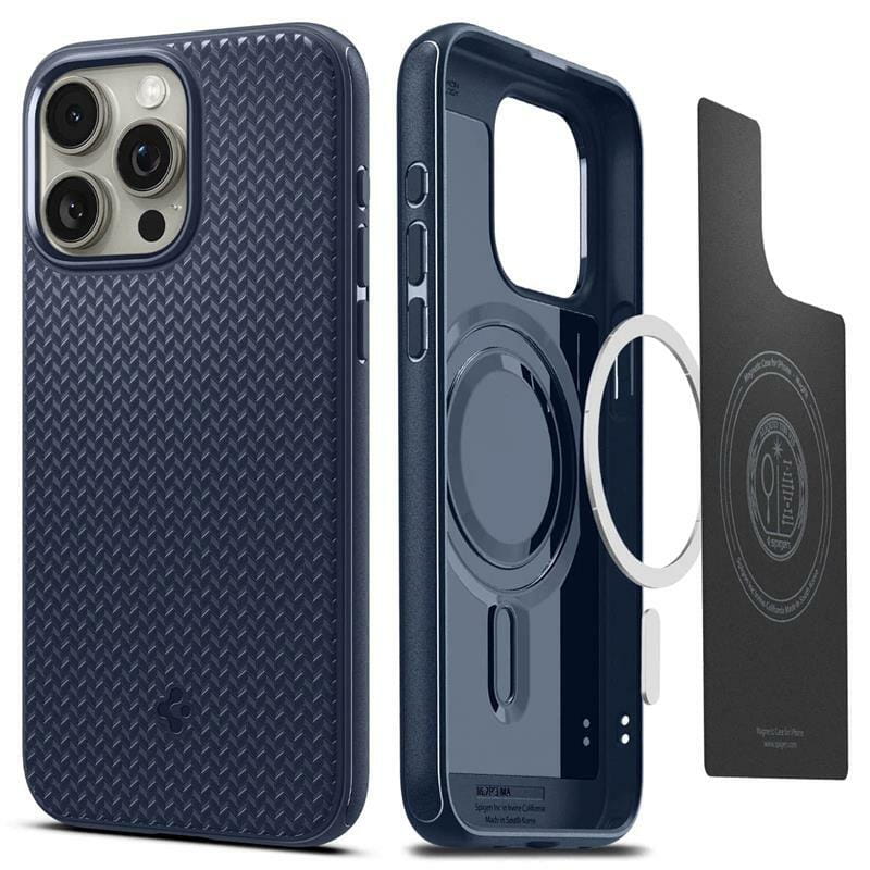 Чeхол-накладка Spigen Mag Armor MagFit для Apple iPhone 15 Pro Max Navy Blue (ACS06598)