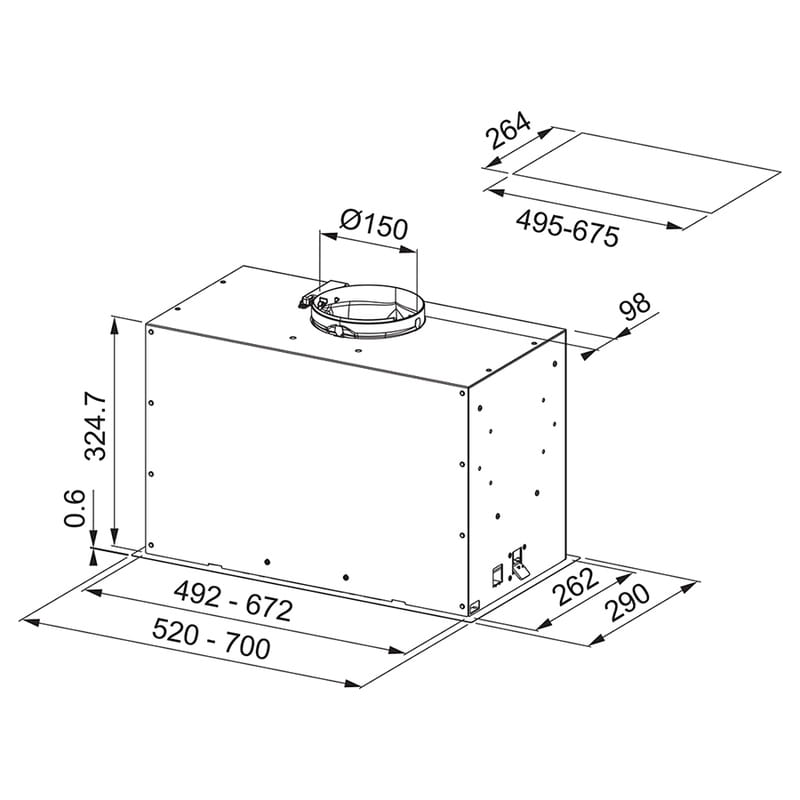 Витяжка Franke Box Flush EVO FBFE XS A52 (305.0665.359)