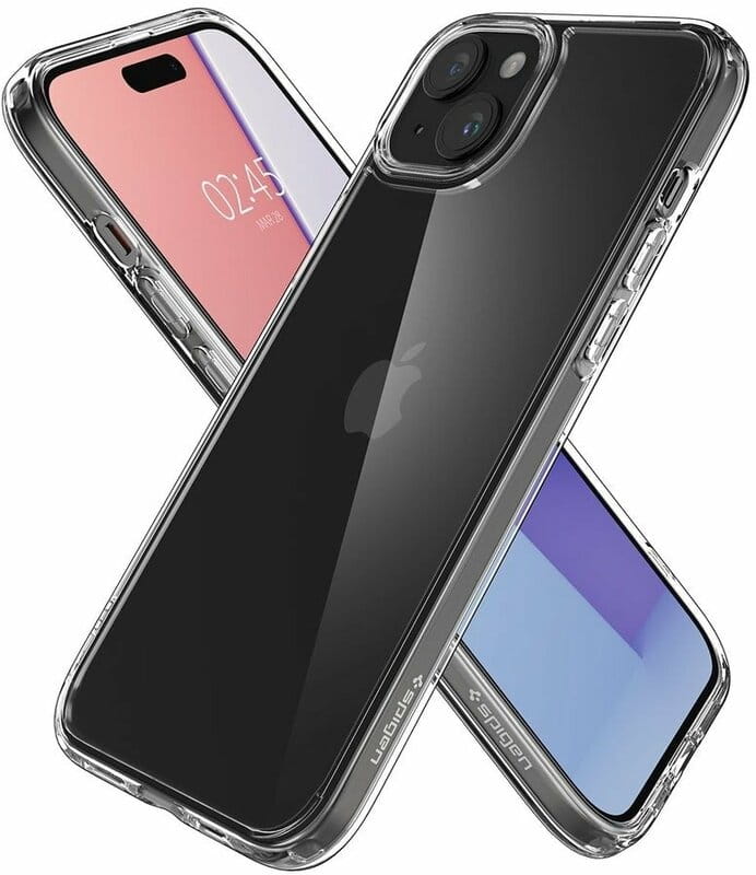 Чохол-накладка Spigen Crystal Hybrid для Apple iPhone 15 Plus Crystal Clear (ACS06459)