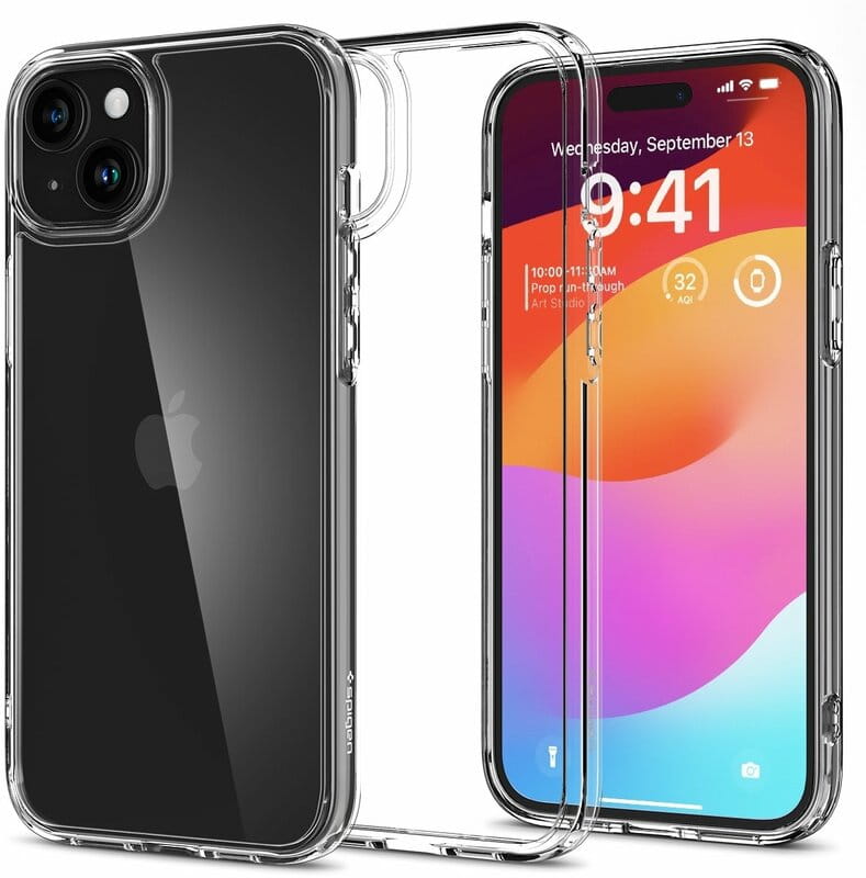 Чехол-накладка Spigen Ultra Hybrid для Apple iPhone 15 Crystal Clear (ACS06793)