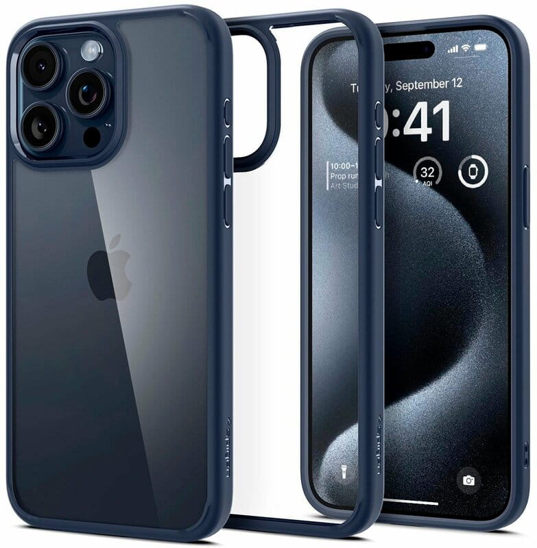Чохол-накладка Spigen Ultra Hybrid для Apple iPhone 15 Pro Navy Blue (ACS06711)