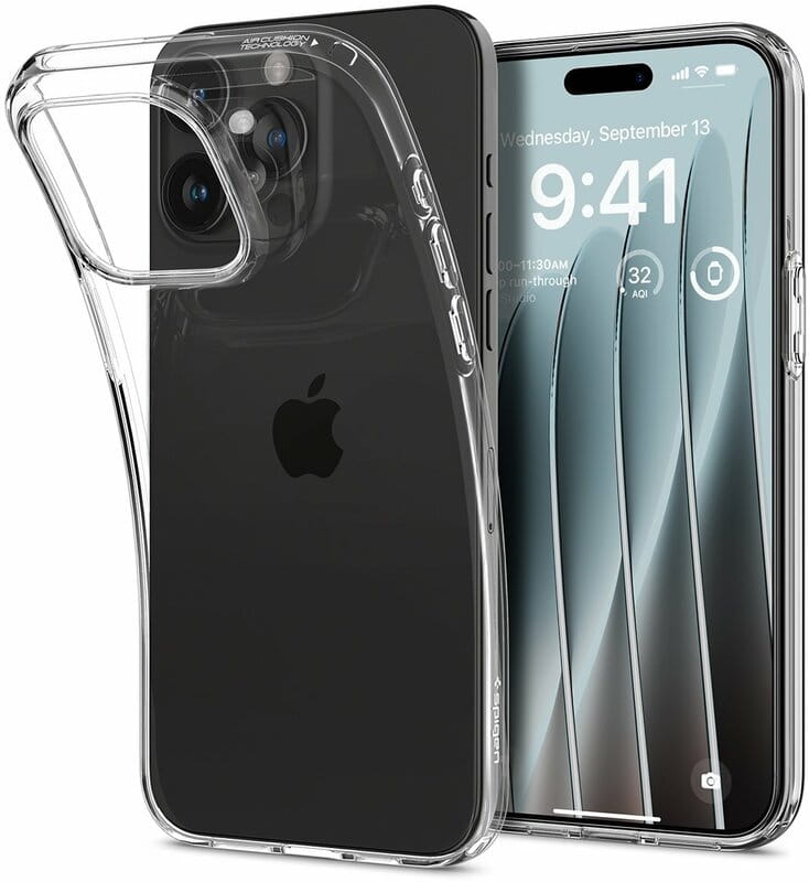 Чехол-накладка Spigen Crystal Flex для Apple iPhone 15 Pro Crystal Clear (ACS06468)