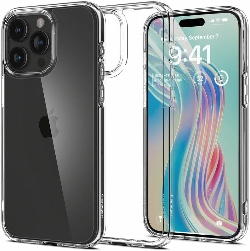 Чeхол-накладка Spigen Ultra Hybrid для Apple iPhone 15 Pro Max Crystal Clear (ACS06565)