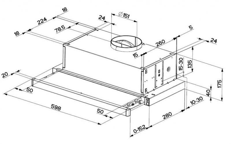 Вытяжка Faber Flexa Ng Glass Lux Bk A60