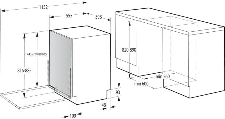 Вбудована посудомийна машина Gorenje GV642E90