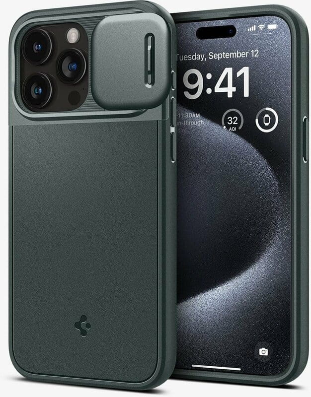 Чeхол-накладка Spigen Optik Armor MagFit для Apple iPhone 15 Pro Abyss Green (ACS06739)