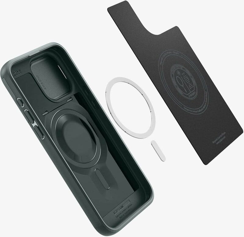 Чeхол-накладка Spigen Optik Armor MagFit для Apple iPhone 15 Pro Abyss Green (ACS06739)