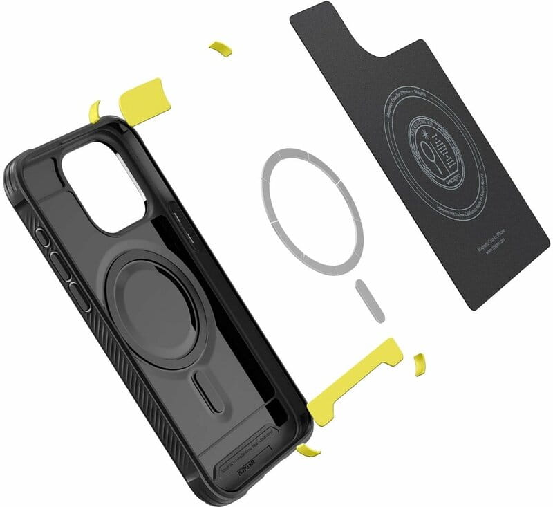 Чeхол-накладка Spigen Rugged Armor MagFit для Apple iPhone 15 Pro Matte Black (ACS06703)