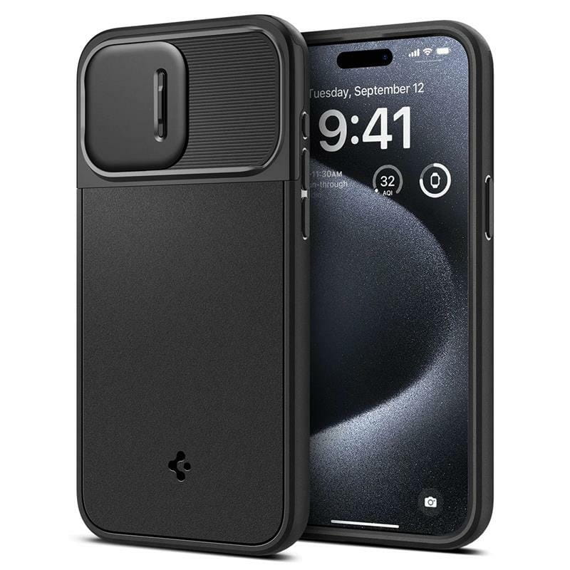 Чeхол-накладка Spigen Optik Armor MagFit для Apple iPhone 15 Pro Black (ACS06738)