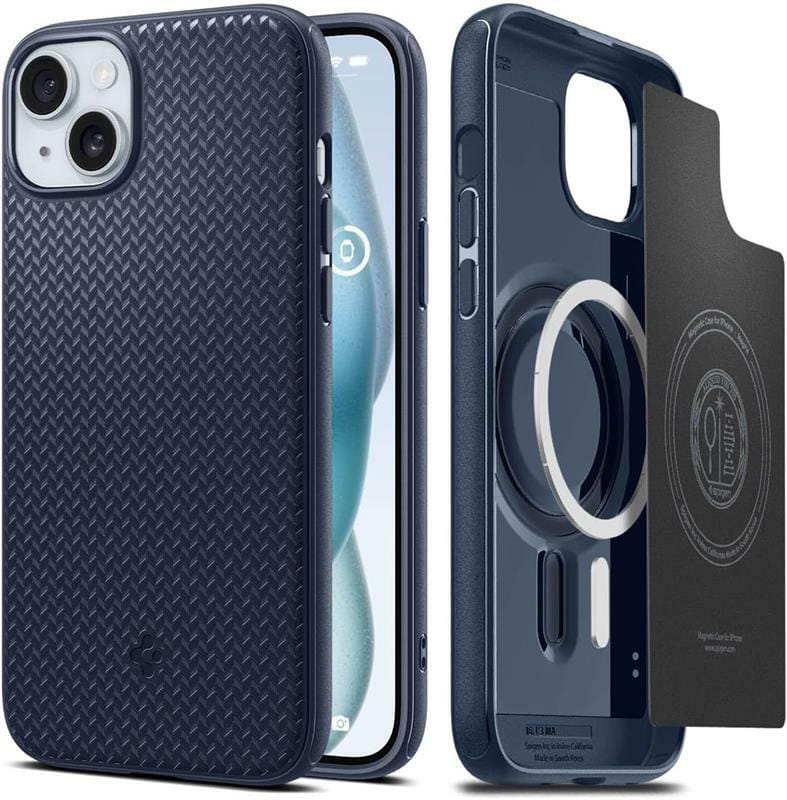 Чeхол-накладка Spigen Mag Armor MagFit для Apple iPhone 15 Navy Blue (ACS06816)