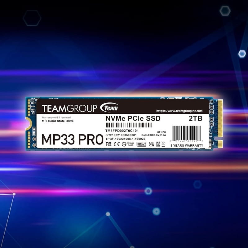 Накопичувач SSD 2TB Team MP33 Pro M.2 2280 PCIe 3.0 x4 3D TLC (TM8FPD002T0C101)