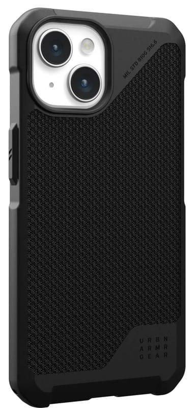 Чeхол-накладка Urban Armor Gear Metropolis LT Magsafe для Apple iPhone 15 Kevlar Black (114315113940)