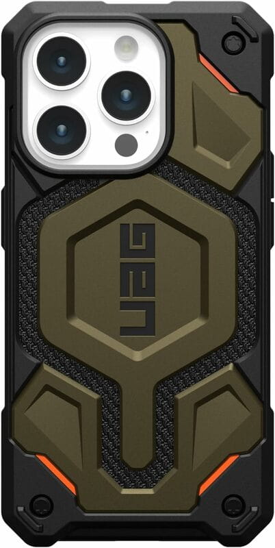 Чохол-накладка Urban Armor Gear Monarch Pro Magsafe для Apple iPhone 15 Pro Kevlar Elemental Green (11422111397B)