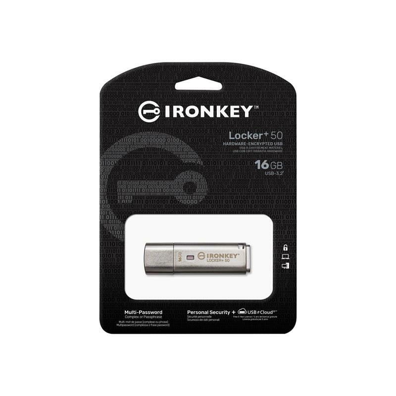 Флеш-накопитель USB3.2 16GB Kingston IronKey Locker+ 50 (IKLP50/16GB)