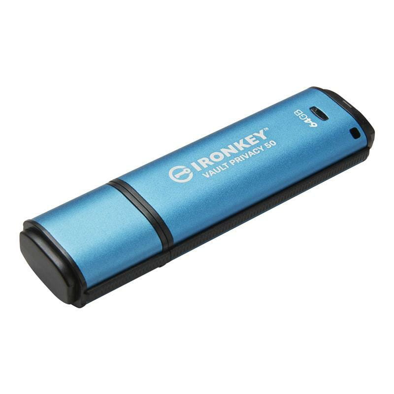 Флеш-накопичувач USB3.2 64GB Kingston IronKey Vault Privacy 50 Type-A Blue (IKVP50/64GB)