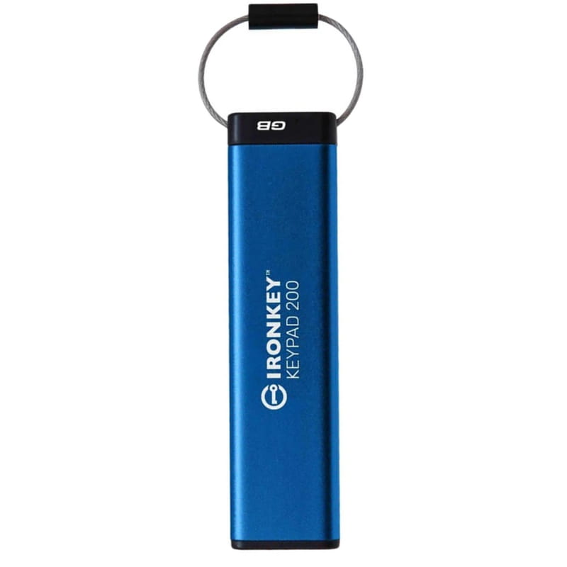 Флеш-накопитель USB3.2 16GB Kingston IronKey Keypad 200 Type-A Blue (IKKP200/16GB)