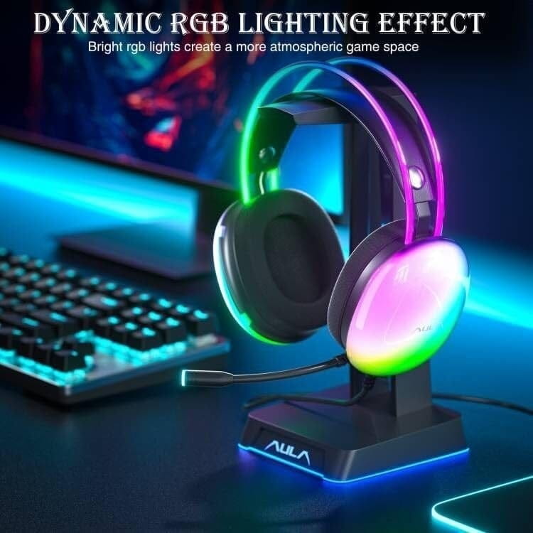 Гарнитура Aula S505 RGB Transparent Gaming Headset Black (6948391235479)