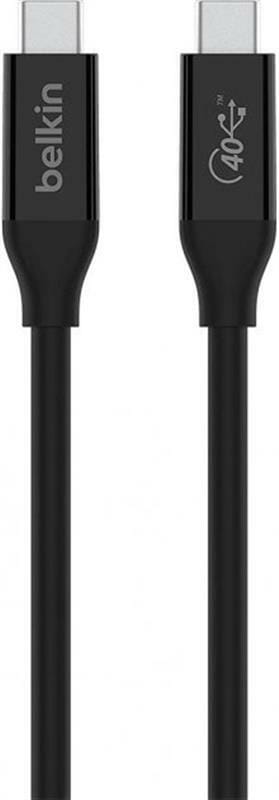 Кабель Belkin USB Type-C-USB Type-C (M/M), 40Gbps, 100W, 0.8 м, Black (INZ001BT0.8MBK)