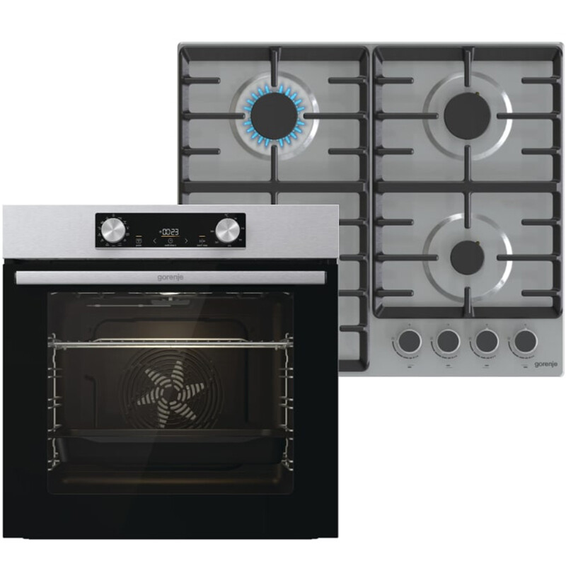 Вбудований комплект Варильна поверхня Gorenje G642ABX + Духова шафа Gorenje BO6737E02XK