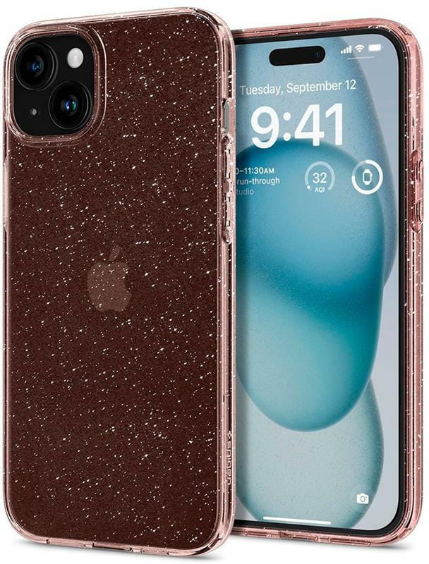 Чохол-накладка Spigen Liquid Crystal Glitter для Apple iPhone 15 Rose Quartz (ACS06789)