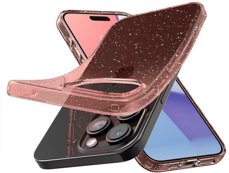 Чeхол-накладка Spigen Liquid Crystal Glitter для Apple iPhone 15 Pro Rose Quartz (ACS06702)