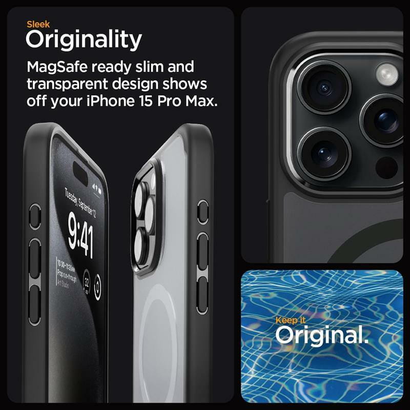 Чeхол-накладка Spigen Ultra Hybrid MagFit для Apple iPhone 15 Pro Max Frost Black (ACS06581)