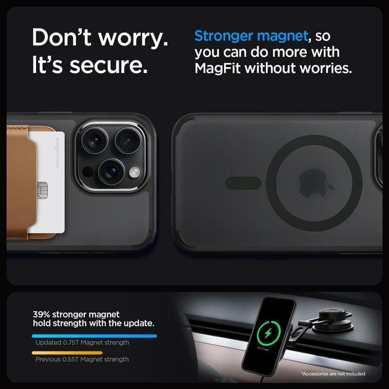 Чeхол-накладка Spigen Ultra Hybrid MagFit для Apple iPhone 15 Pro Max Frost Black (ACS06581)