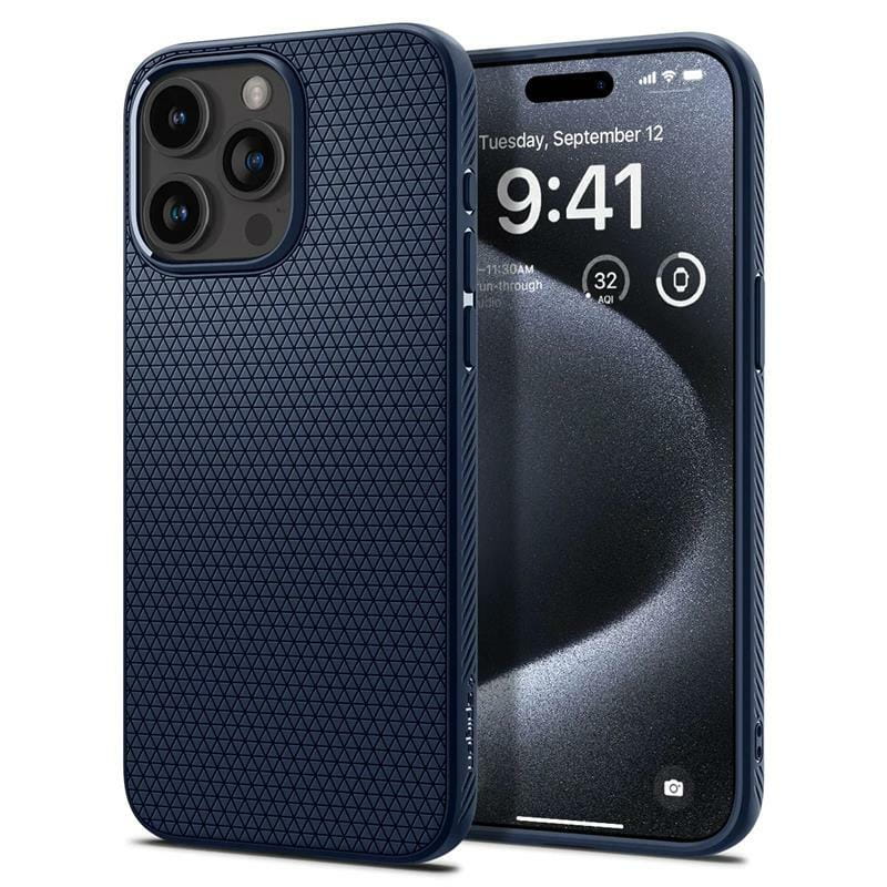 Чeхол-накладка Spigen Liquid Air для Apple iPhone 15 Pro Navy Blue (ACS06705)