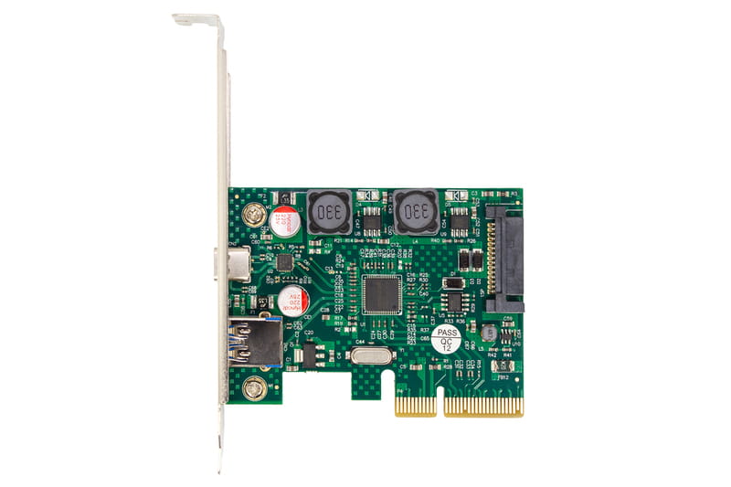 Плата расширения Frime PCI-E to USB3.2 Gen2 TYPE-A+C (1+1 порты) ASM3142 (ECF-PCIEtoUSB011.LP)