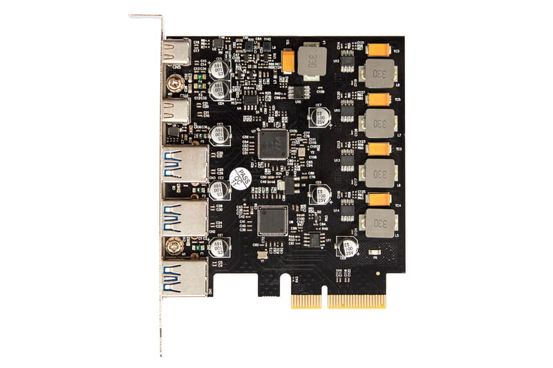 Плата расширения Frime PCI-E to USB3.2 Gen2 TYPE-A+C (3+2 порта) ASM3142+VL820 (ECF-PCIEtoUSB012)