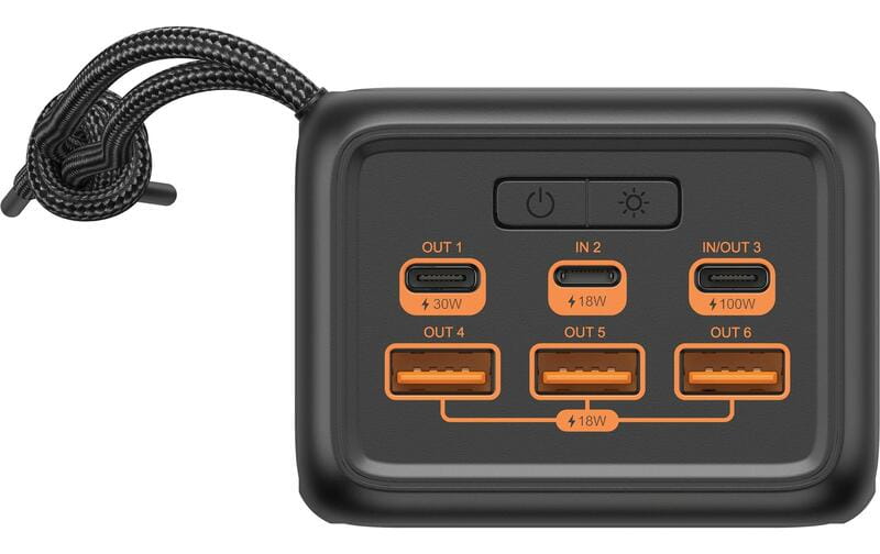 Универсальная мобильная батарея Sandberg Powerbank 50000mAh, USB-C PD 130W, Black (420-75)
