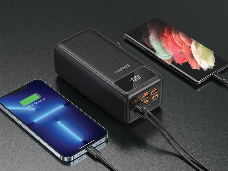 Универсальная мобильная батарея Sandberg Powerbank 50000mAh, USB-C PD 130W, Black (420-75)
