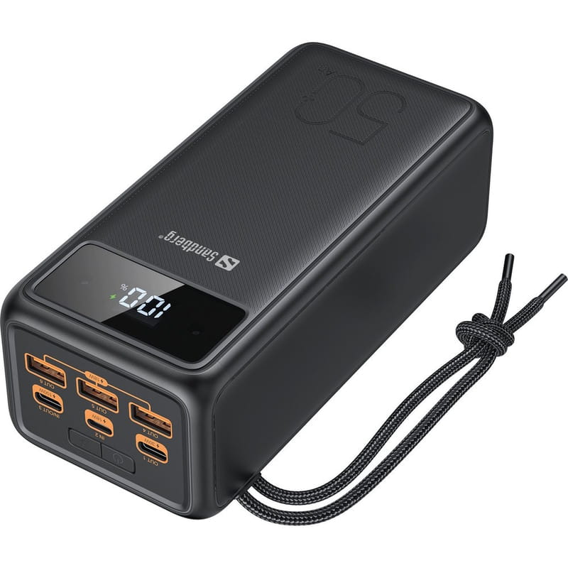 Универсальная мобильная батарея Sandberg Powerbank 50000mAh, USB-C PD 130W, Black (420-75)