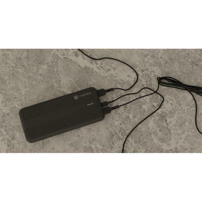 Універсальна мобільна батарея Natec Trevi Slim Q 10000mAh Black (NPB-1923)