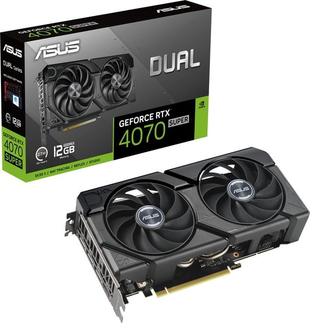 Видеокарта GF RTX 4070 Super 12GB GDDR6X Dual Evo Asus (DUAL-RTX4070S-12G-EVO)