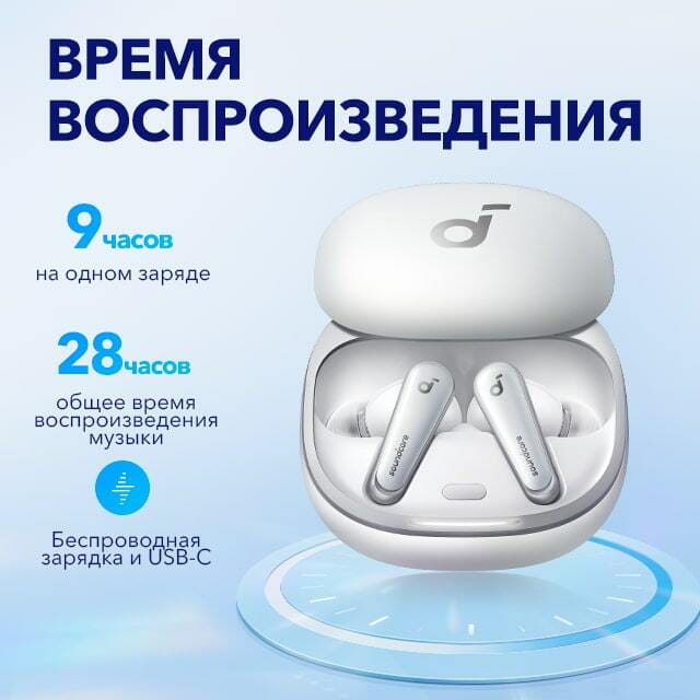 Bluetooth-гарнитура Anker SoundCore Liberty 4 Cloud White (A3953G21)