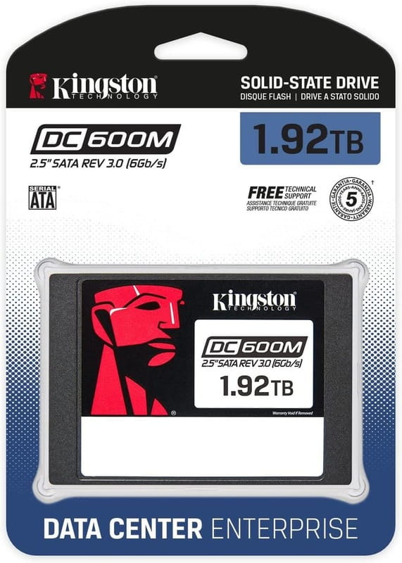 Накопитель SSD  1.9TB Kingston SSD DC600M 2.5" SATAIII 3D TLC (SEDC600M/1920G)