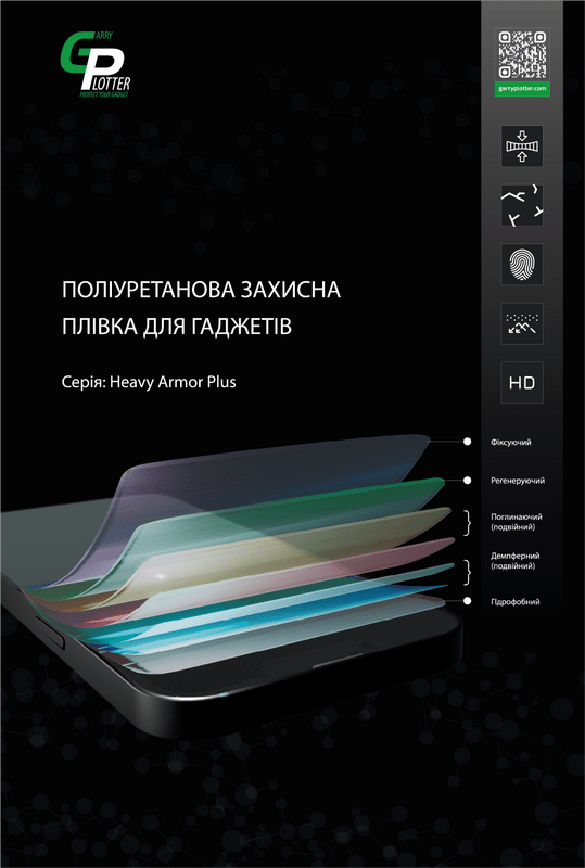 Защитная пленка Garry Plotter Heavy Armor Plus CS Глянцевая (2000000001258)